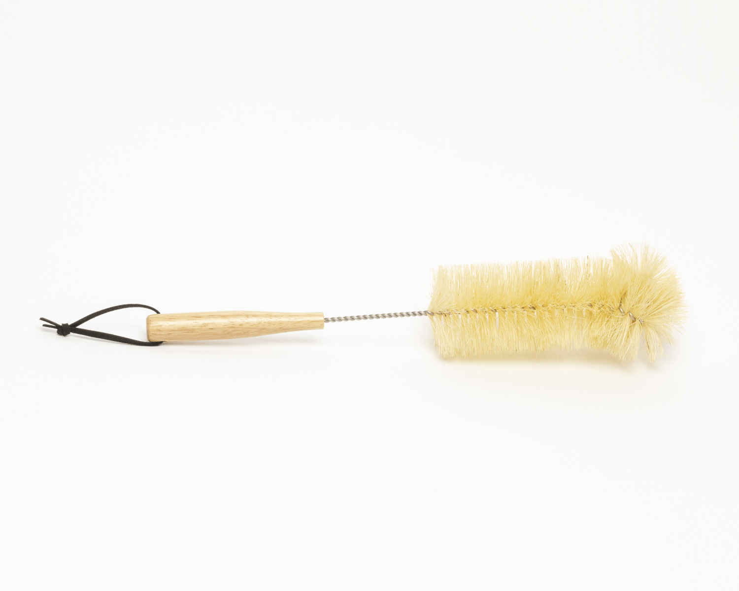 Hitch Bottle Brush with Natural Sisal Fibers, a stainless steel rod, and wooden handle 