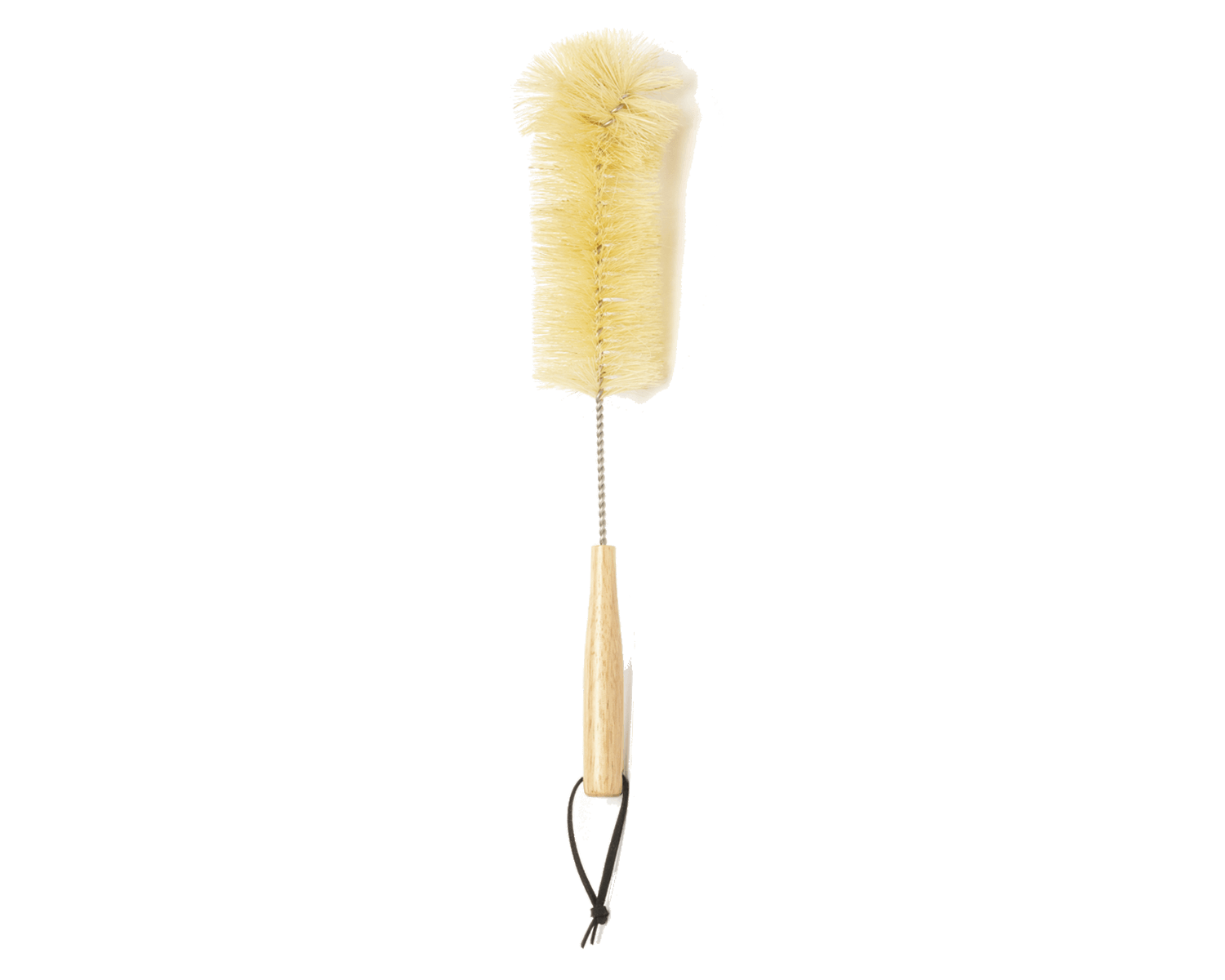 Hitch Bottle Brush with Natural Sisal Fibers, a stainless steel rod, and wooden handle